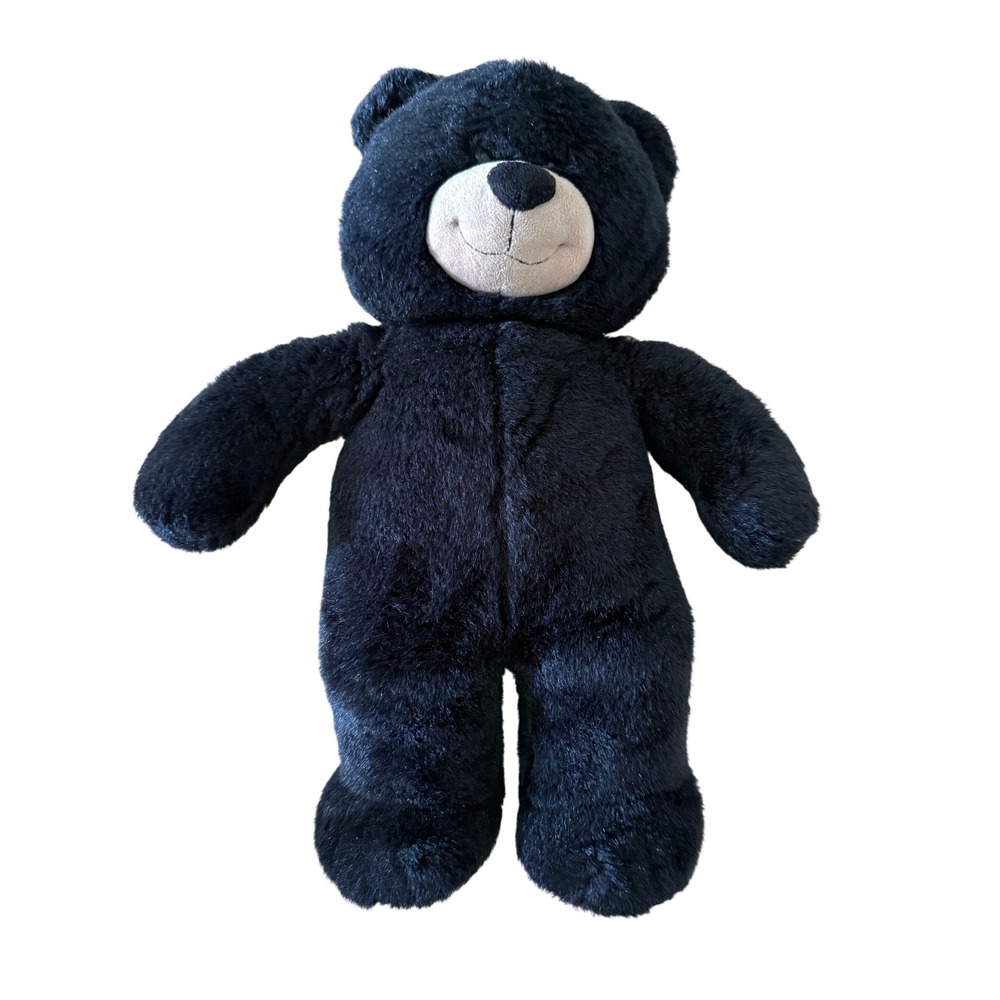 Build-A-Bear Workshop Black Teddy Bear Plush Tan Snout Stuffed Animal 16 inch